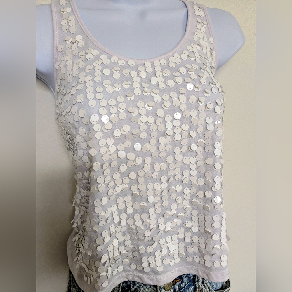 Fun Sequin Scoop Neck Tank Top - Picture 3 of 5